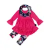 Girl Flushia Tailored Tunic Navy Flower Leggings Children Clothing Fall Boutique Outfit