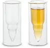 High Borosilicate Custom Lead Free Fashion 1.5 oz Spirit/Cocktail Bullet Shape Shot Glass