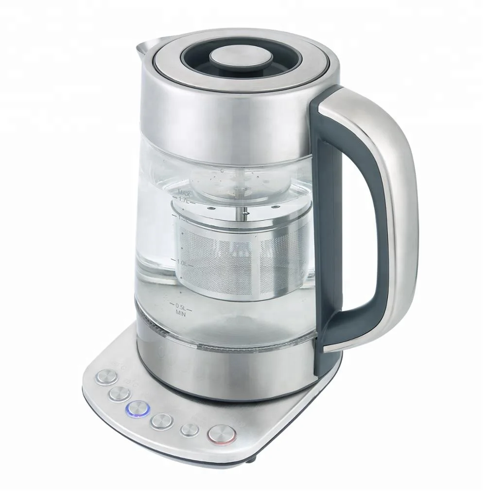 Temperature Control Preset Timer Kettle Programmable Electric Glass