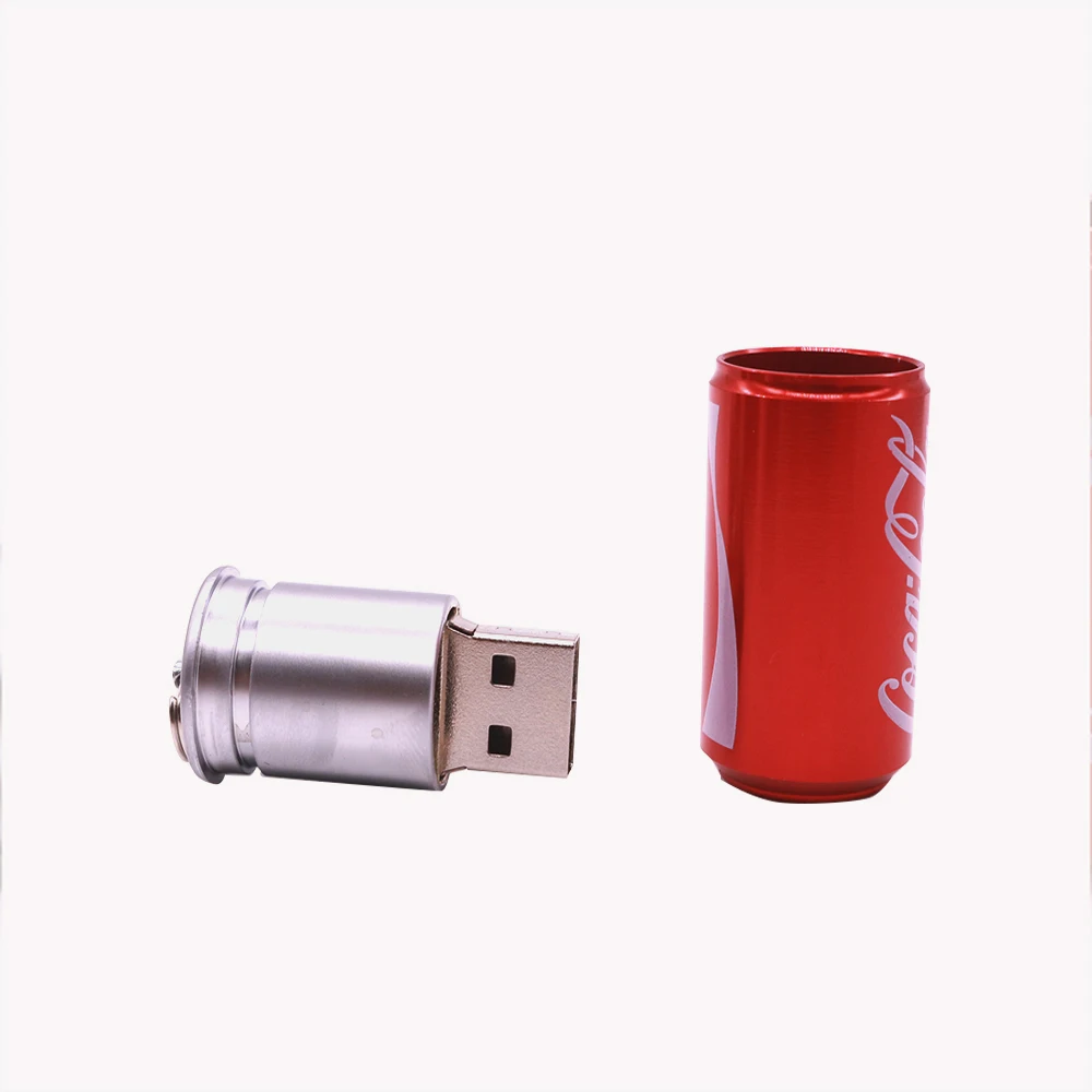 Drink Can UDisk Pen Drive USB 2.0 Flash Drive Stick 2GB-128GB USB Memory Storage