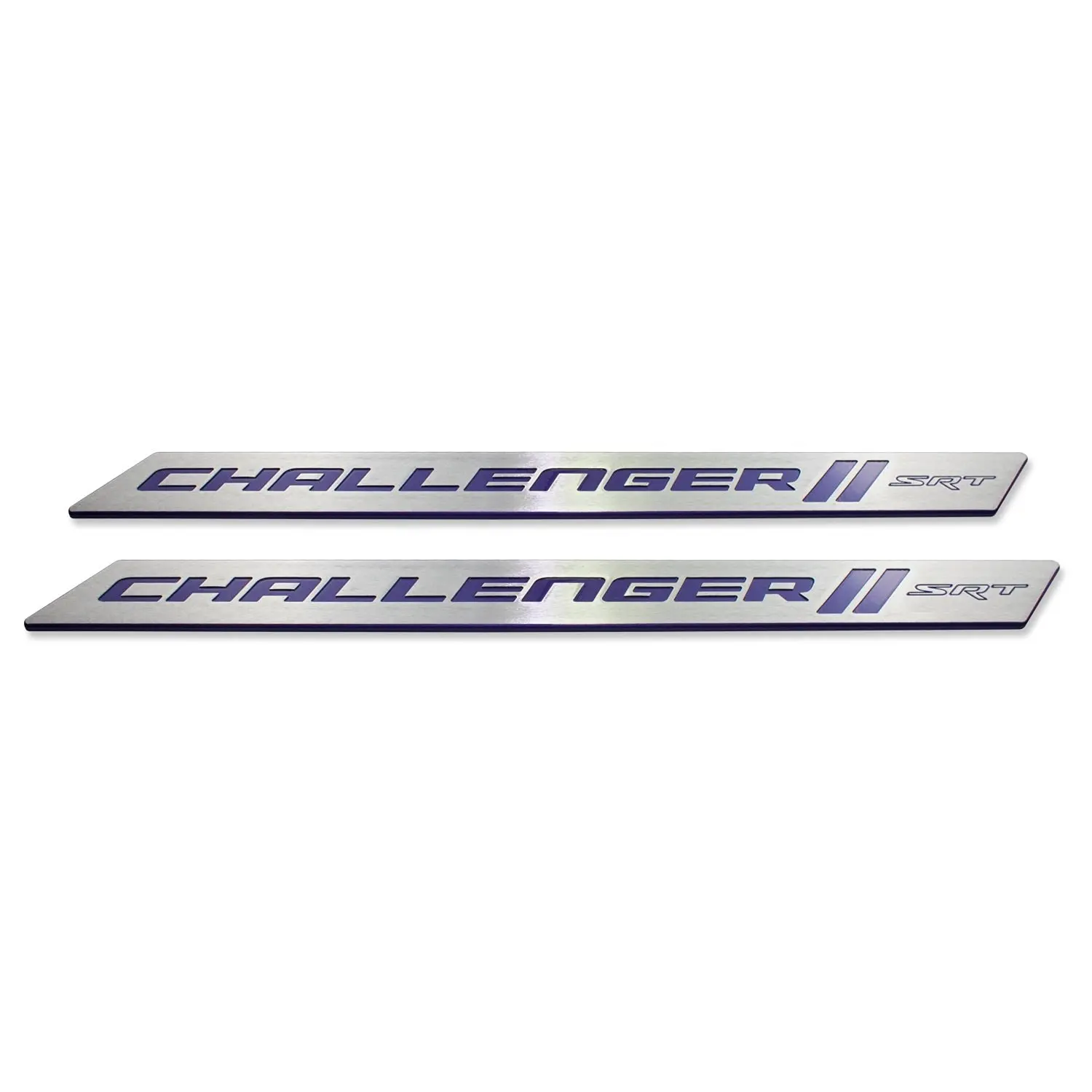 Set of 2 Matched Color-Plum Crazy-Paint Code PHG Challenger 392 HEMI Logo American Brother Designs ABD-3202PHG392 Door Sill