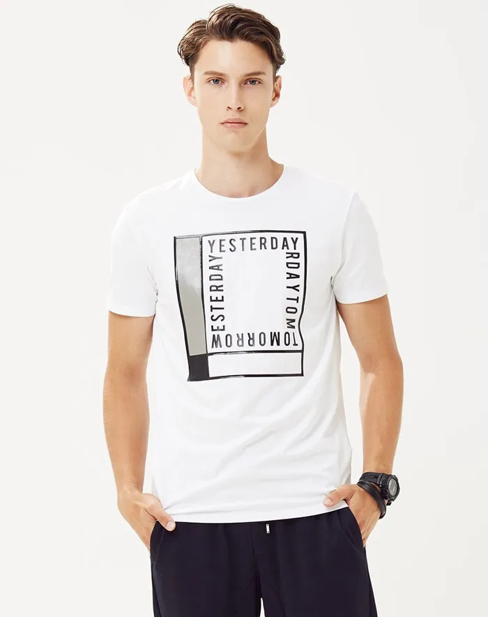 Graphic Letters Print Crewneck City Lab T Shirts - Buy City Lab T ...