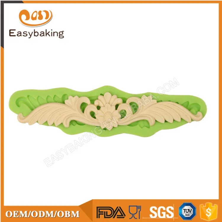ES-5009 Elegant damask design silicone fondant tools cake decoration mold
