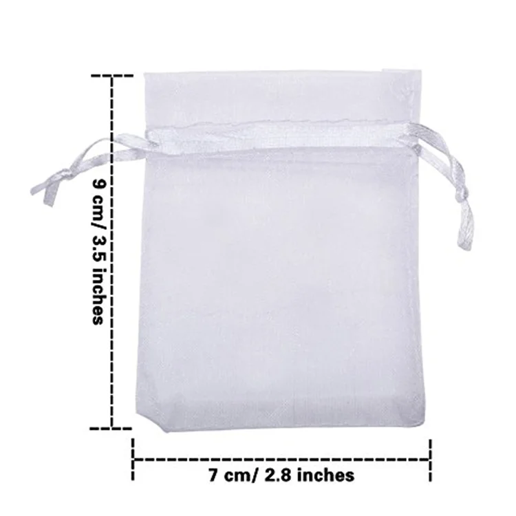 See Through Gift Bag Small Custom Printed Drawstring Jewelry Packing ...