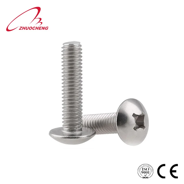 Cross Recessed Mushroom Head Screw With Iso9001 - Buy Big Head Screw ...