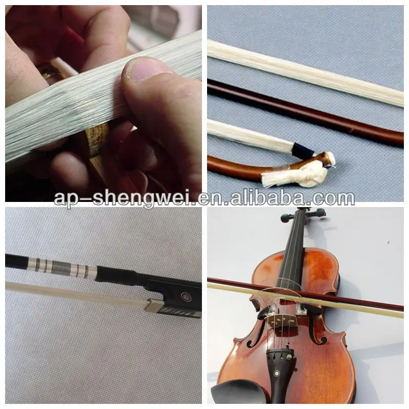 Poils arc violon alto violoncelle de haute qualité avec crin de