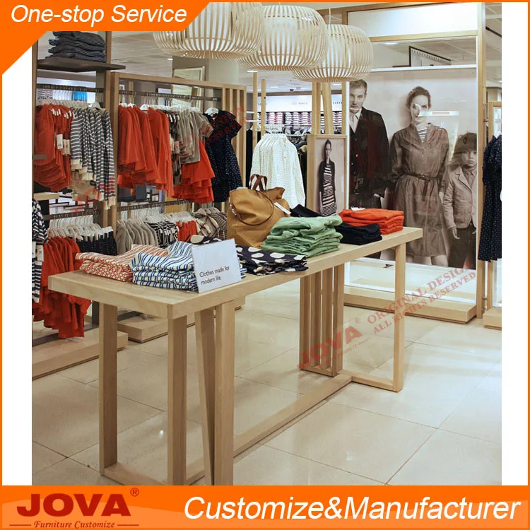 Wooden Ladies Garment Shop Counter Design Apparel Store Display Shop Furniture For Clothes - Buy