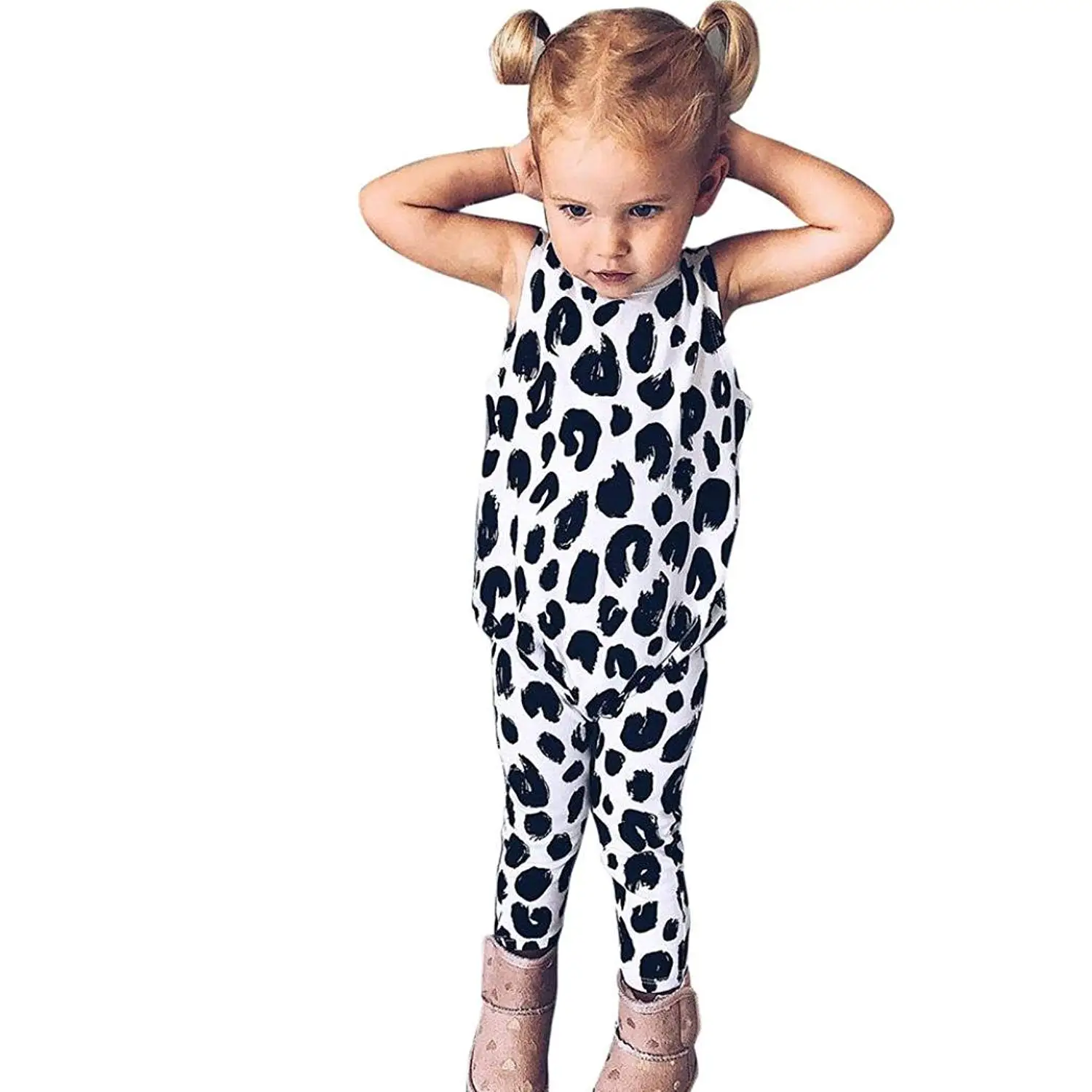 kids leopard print jumpsuit