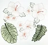 Vivid Organza Floral Leaf Lace Applique Embroidery Patches Trim Collar 1 Set