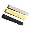 Custom Logo Stainless Steel Matte Gold Sliver Black Nickel Plated Tie Bar Tie Clips For Men Ties