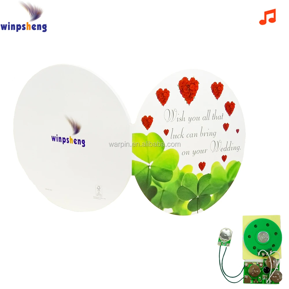 Oem Marriage Gift Card Wedding Invitation Audio Greeting Card With