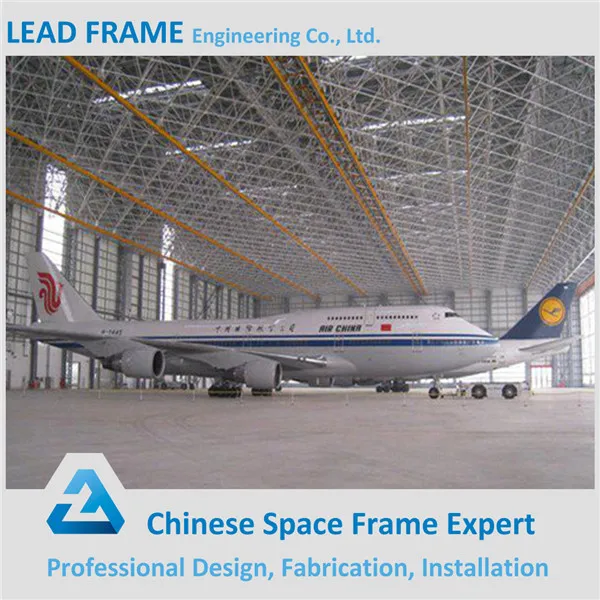 steel structure space frame prefabricated airport hangar