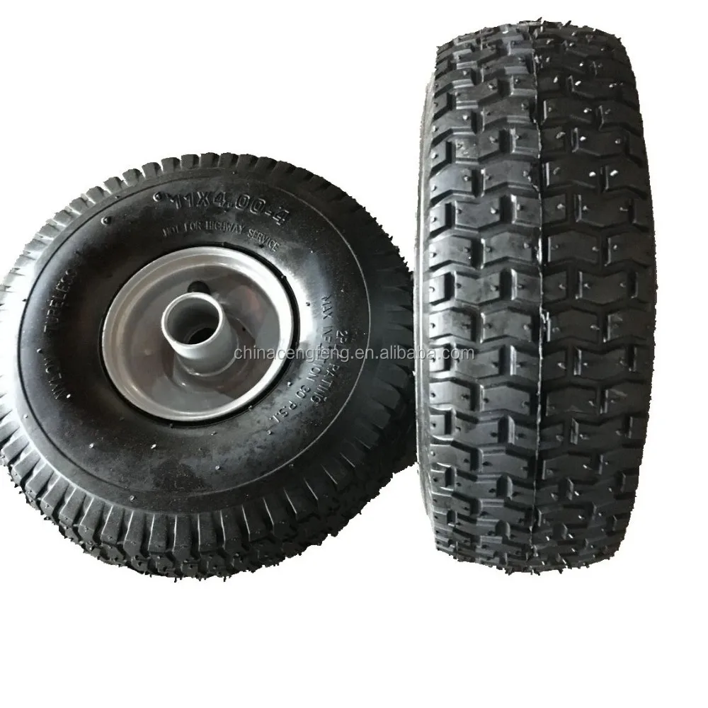 Lawn Mower Tubeless Pneumatic Rubber Wheel Tire 9x3.504 Golf Tyre 9x3