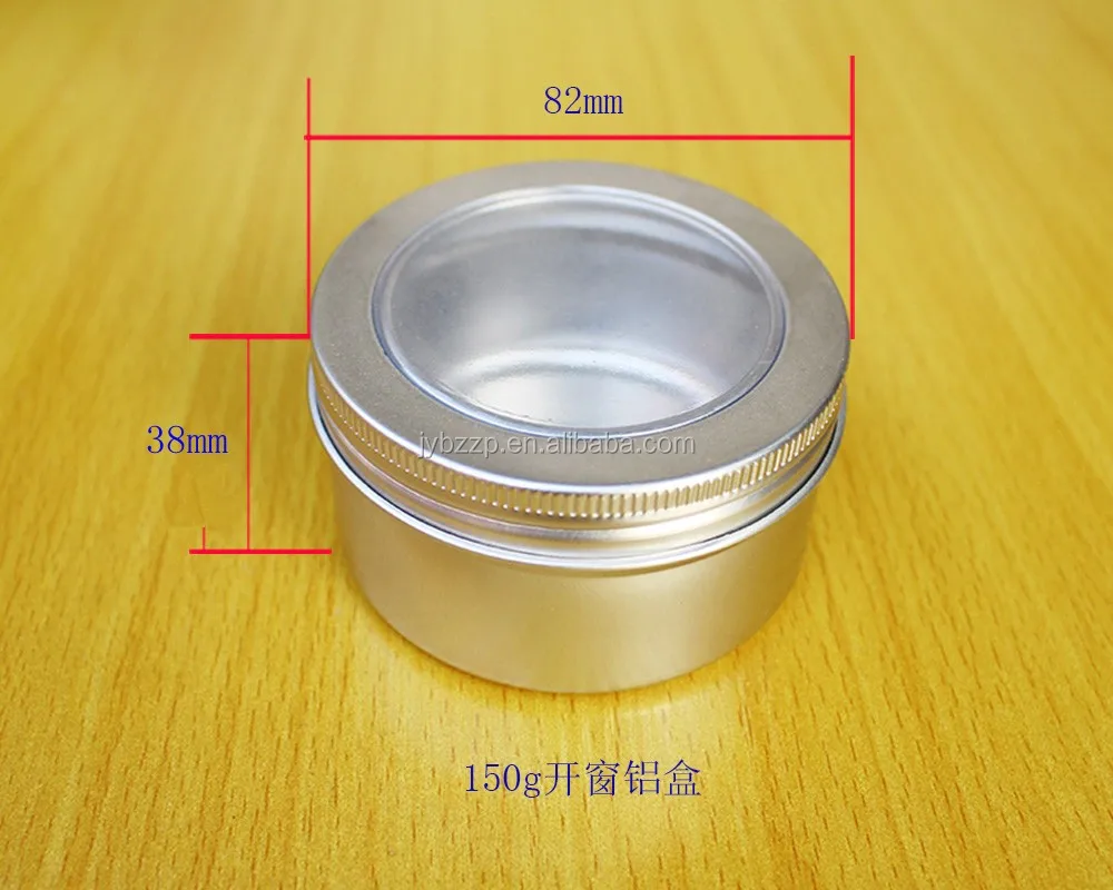 metal tins with clear lids