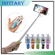 New Mini Portable Extendable Mobile Phone Handheld Selfie Stick Extendable Tripod for iPhone SamsungGalaxy Folded Camera