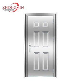 Ss Stainless Steel Entrance Modern Interior Single Front Apartment Main Gate Design Stainless Steel Door Buy Apartment Main Gate Design Stainless