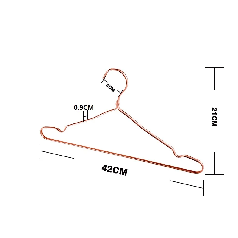 rose gold metal coat hangers
