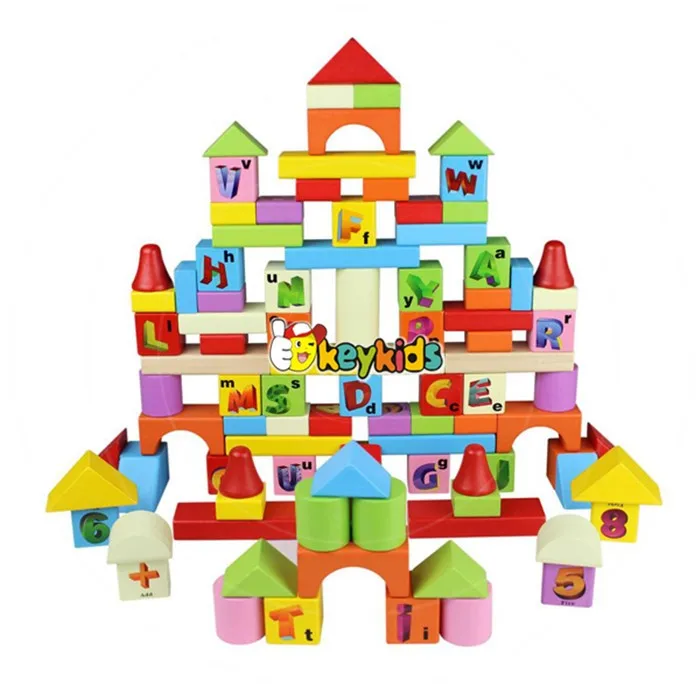 Wholesale Fancy Colours Wooden Building Blocks Toy,Cheap Kids Wooden