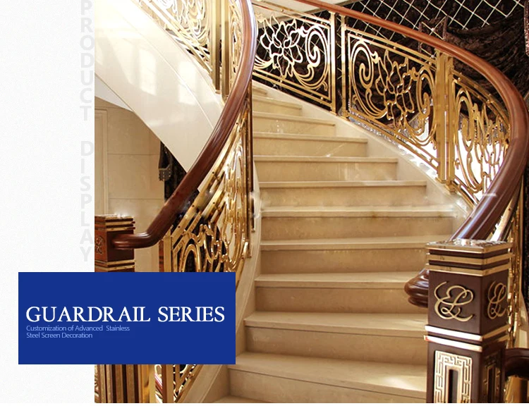 custom decorative metal indoor antique moulding ss baluster duplex house rose gold stainless steel stair railing