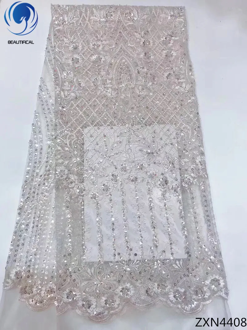 Beautifical African Lace Sequins Net Lace Fabric Fashion Lace Fabric