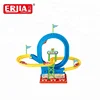 battery operated electric roller coaster diy slot set track racer toy for kids