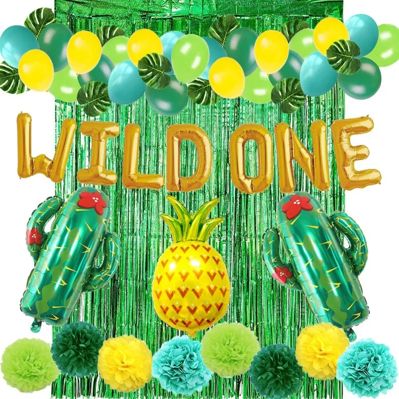 Kit De Decoration Pour 1er Anniversaire Premier Anniversaire Avec Imprime Ananas Tropical Cactus Sauvage Ballons Buy 1st Fete D Anniversaire Decoration Wild One Ballons Cactus Partie Decoration Product On Alibaba Com