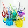 Pickle Drinking Tinted Glass Containers Mason Kitchen Supplies