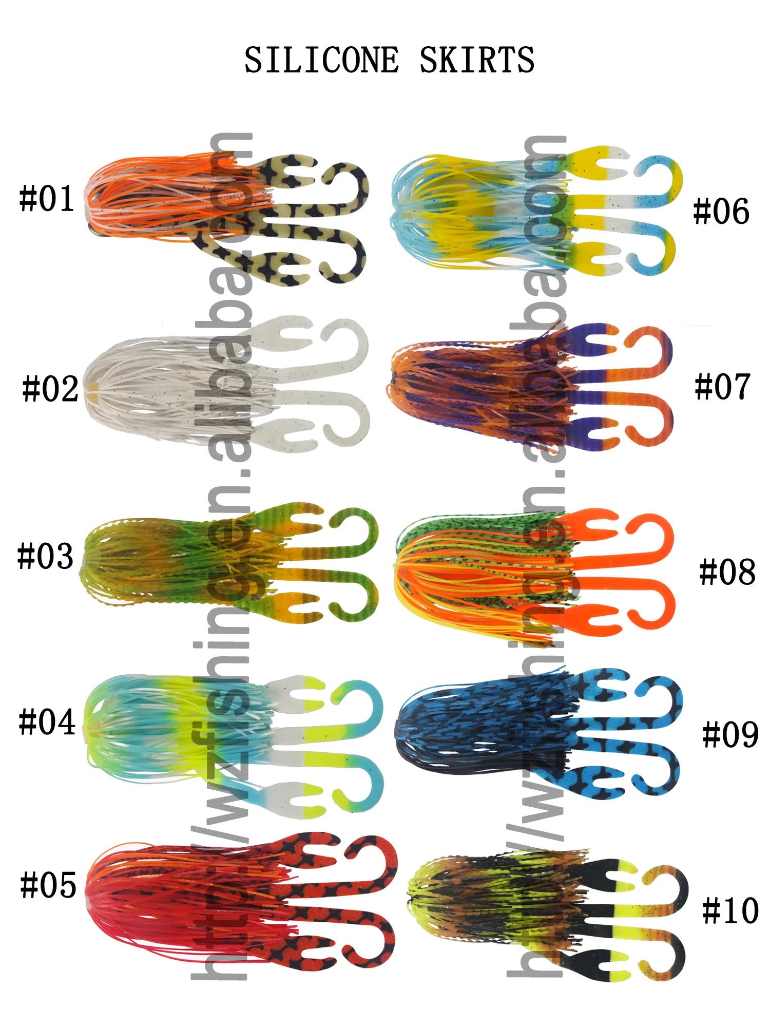 Jig Skirt Material Hot Sale Rubber Highquality Silicone Fishing Lure