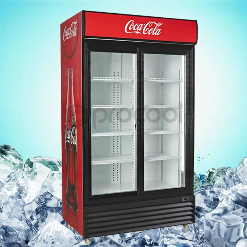Promotional 1200l Double Door Coke Refrigerator Commercial Cooler Promotional 1200l Double Door Coke Refrigerator Commercial Cooler For Beverage