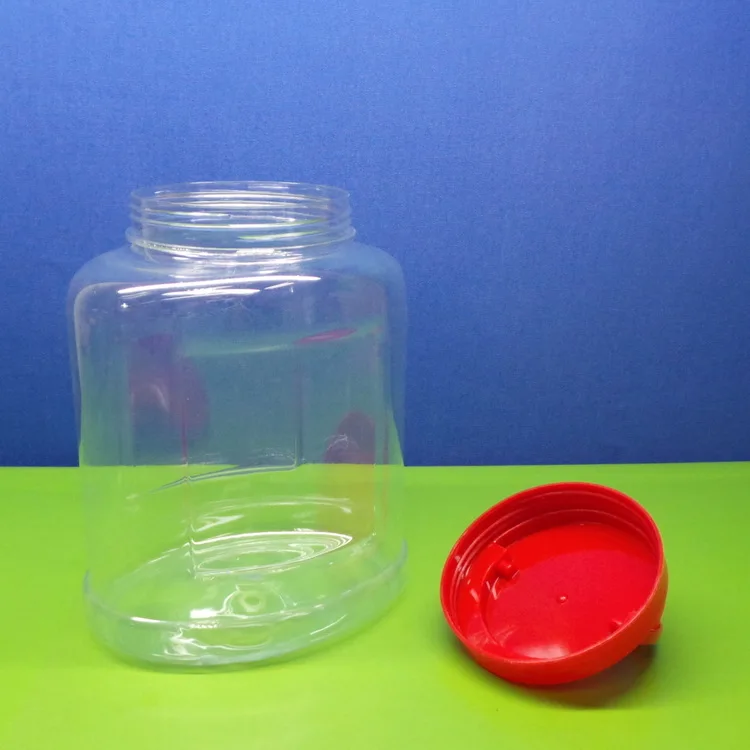 Plastic Bottle Jars / Clear Pet Candy Jar For 1000ml 800ml 700ml 300ml