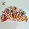 WOODEN PEN HAND MADE CARVED ANIMAL PEN WHOLESALE WOOD CARVING HANDICRAFT GIFT CREATIVE STATIONERY