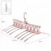 Wholesale Non-Slip Plastic Folding Adjustable space saving clothes hanger