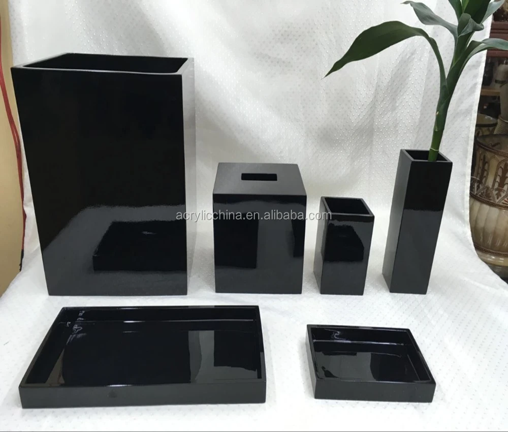 Modern Acrylic Hotel Bathroom Amenities Tray Sets /hotel Amenities Set