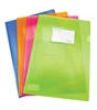 Eco-friendly beautiful custom any logo printing plastic hard document L shape A4 clear folder