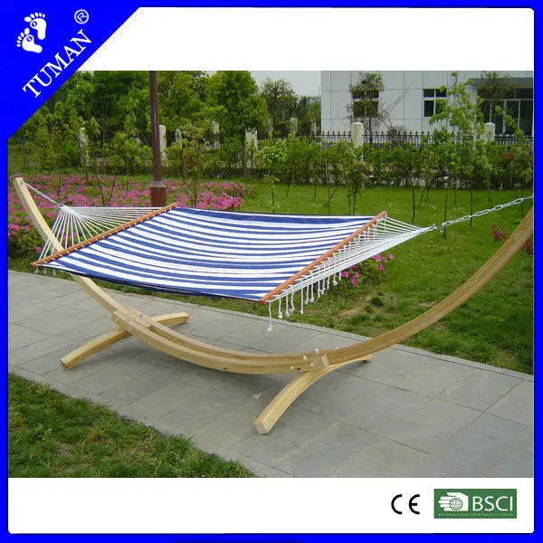 Fabric Double Wooden Hammock With Frame Buy Double Wooden Hammock