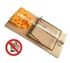Plastic bait pedal wooden mouse trap snap spring easy to set