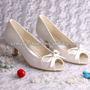 4 5cm Heel Cream Lace Wedding Bridal Shoes Plus Size 42 4 5cm Heel Cream Lace Wedding Bridal Shoes Plus Size 42