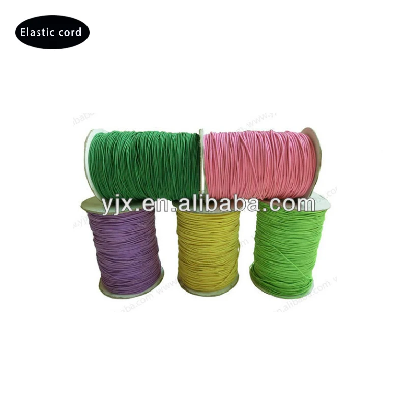 wholesale custom 1mm braid round elastic string bungee cord with high elasticity