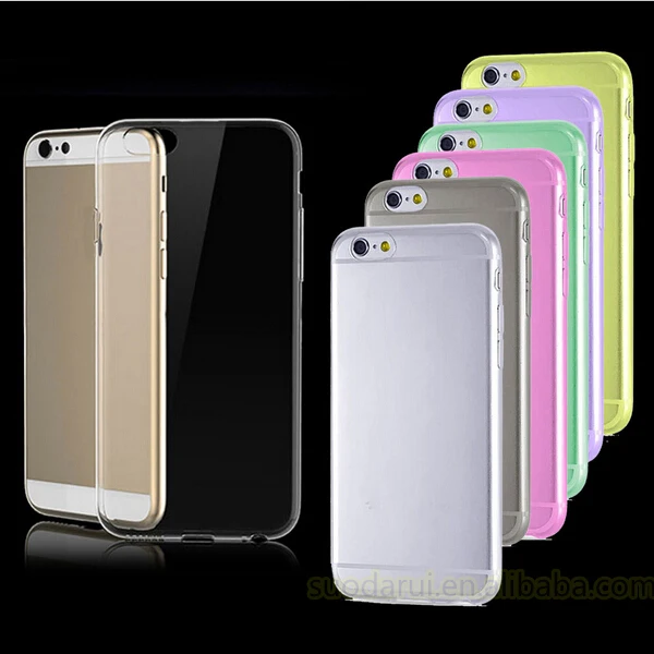 Wholesaling Crystal Ultra Thin TPU Case For iPhone 6s Colorful Transparent Gel Cover