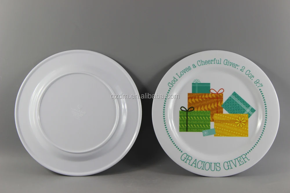 Gracious Giver Melamine Plate,A5 Melamine Dinner Dish