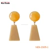 Camel geometry stud acetate tortoise shell dangle earring NER-2005