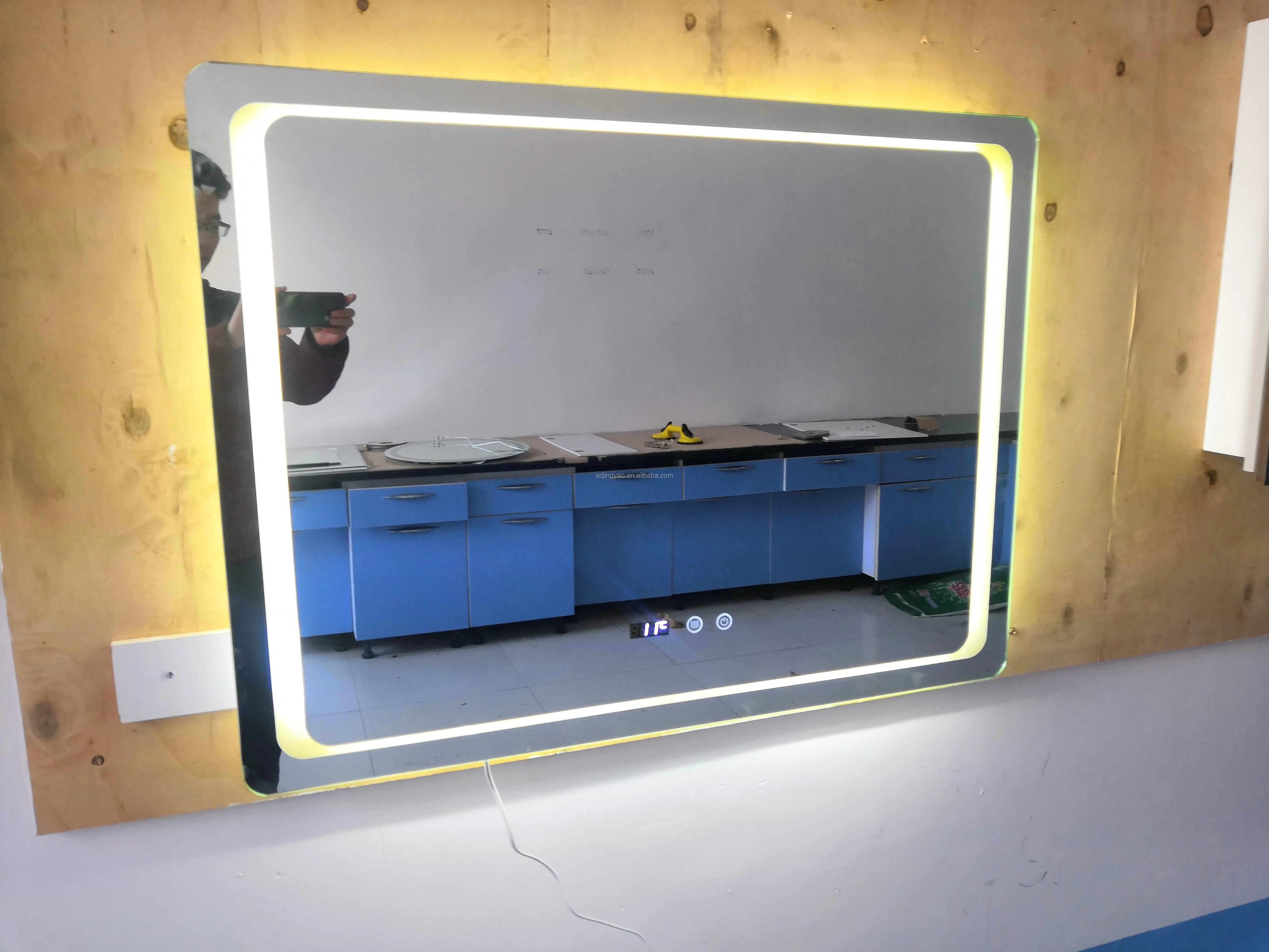 圆形防水除雾器触摸浴室led镜子