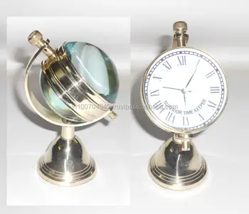 Nautical Analog Clock Ball Clock Antique Style Brass Clocks Fancy