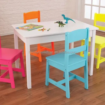 solid wood kids table and chairs