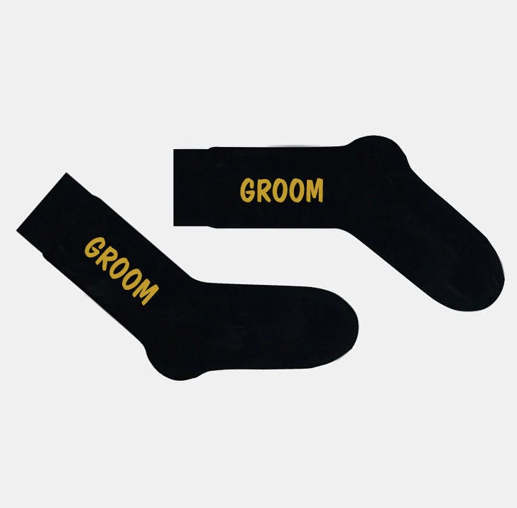 Wedding Black Dress Socks Groom Groomsman Bestman Father Party Mens Socks Gifts Buy Wedding