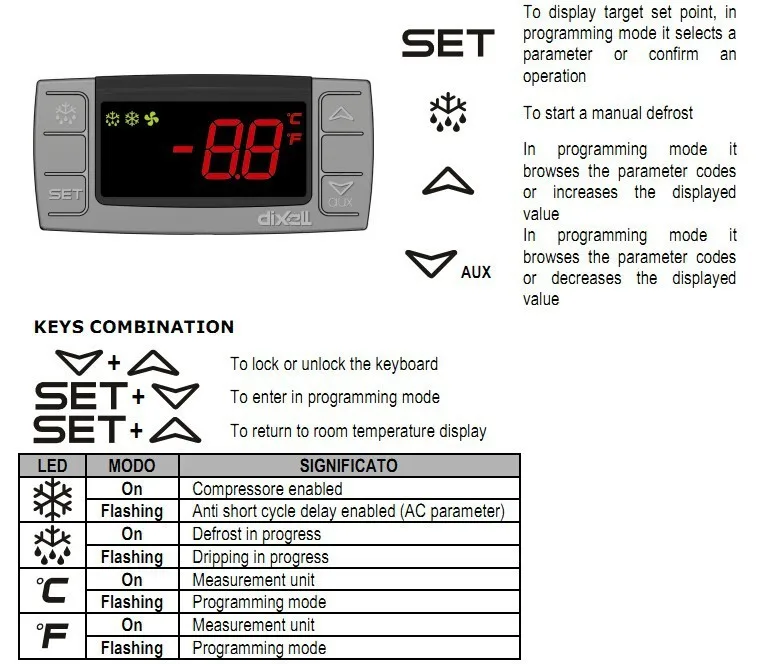 dixell controllers instructions