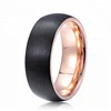 aohua tungsten ring two-tone plating with brushed tungsten ring or band ring for match champion shirt