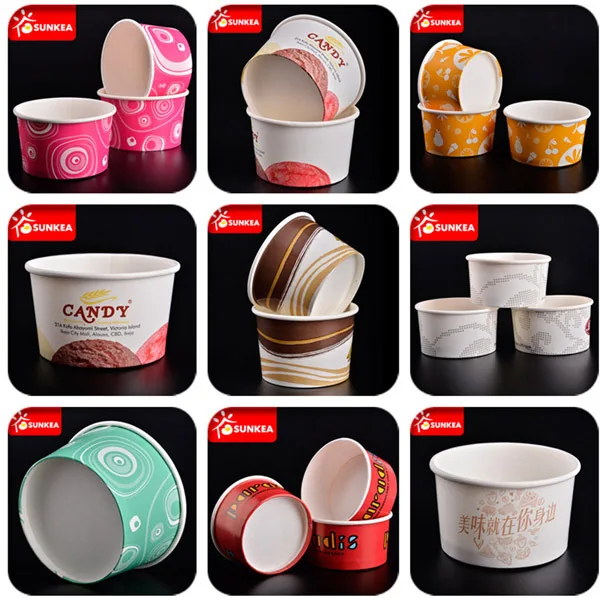Copos De Papel Para Sorvete Com Impressão Personalizada - Buy Taças De ...