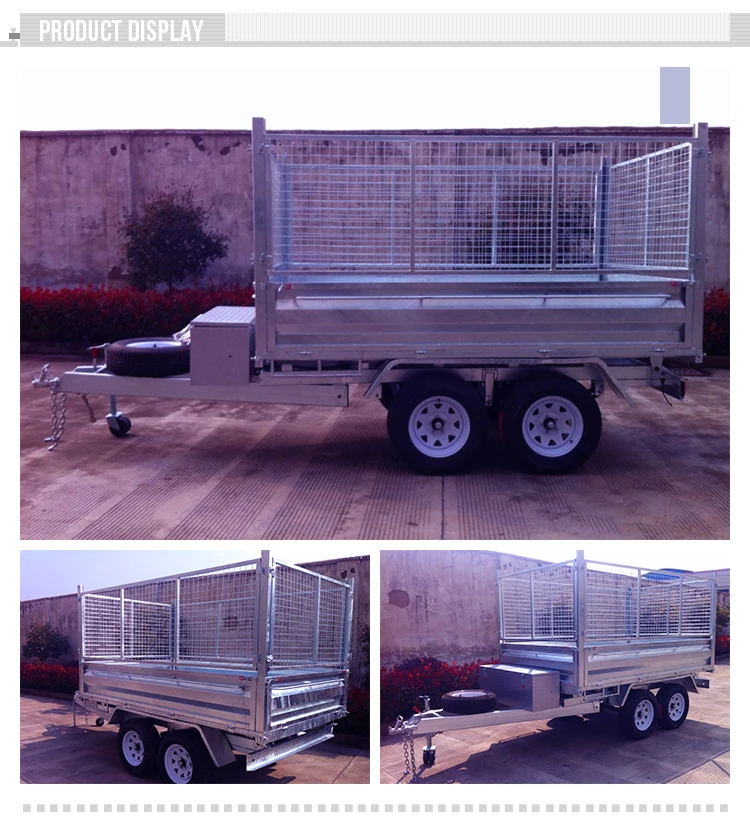 New Design Durable Galvanised 9X5 Tandem Tipper Box Trailer