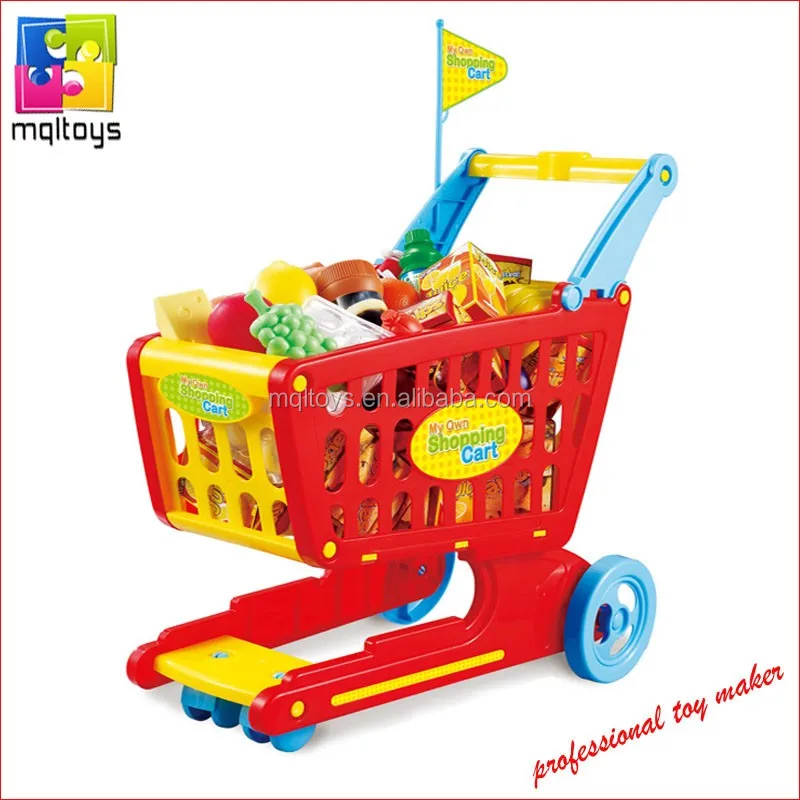 Red Color Plastic Free Wheel Hand Shopping Cart Toy Buy Hand Shopping Cart Toy,Red Shopping